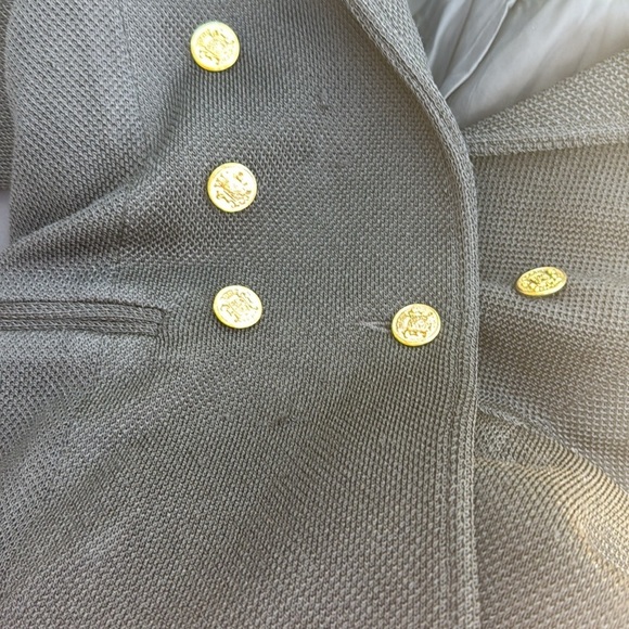 Smythe Black Wool College Blazer Jacket Gold Buttons size 4 nautical - Picture 6 of 6